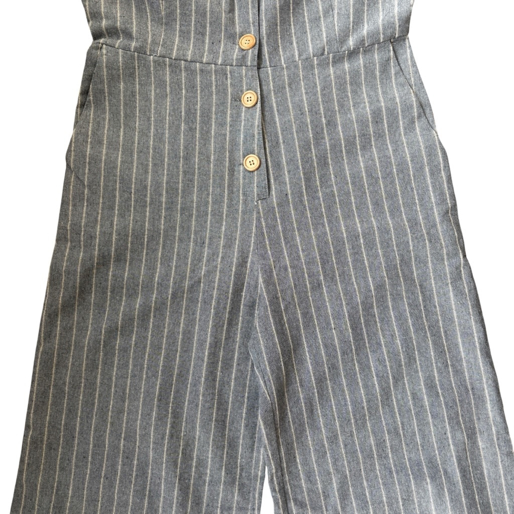 Laffaire Linen Overall Jumpsuit Size Large - Picture 4 of 11